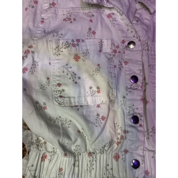 Celebrity Pink Coveralls Womens XXL White Romper Ditzy Floral Shorts Jumpsuit - Picture 3 of 8